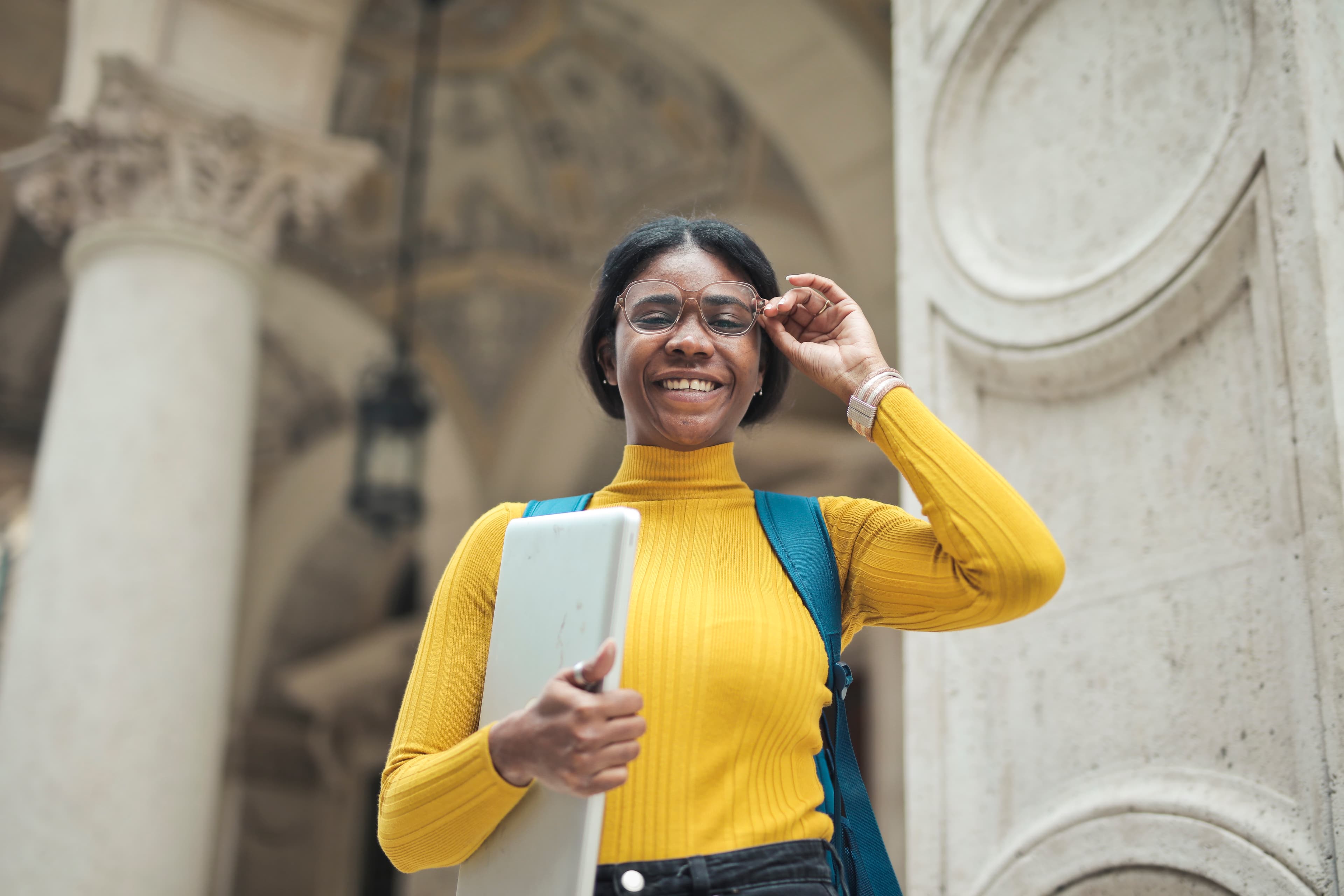 A student ready to start their study abroad journey